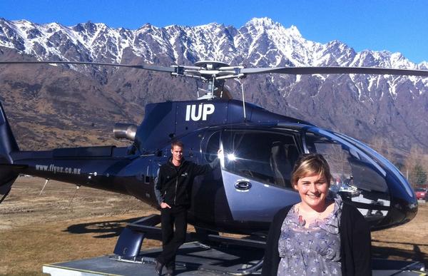 Over The Top pilot Michael Clarke and Olivia Porter from Remarkables Market 